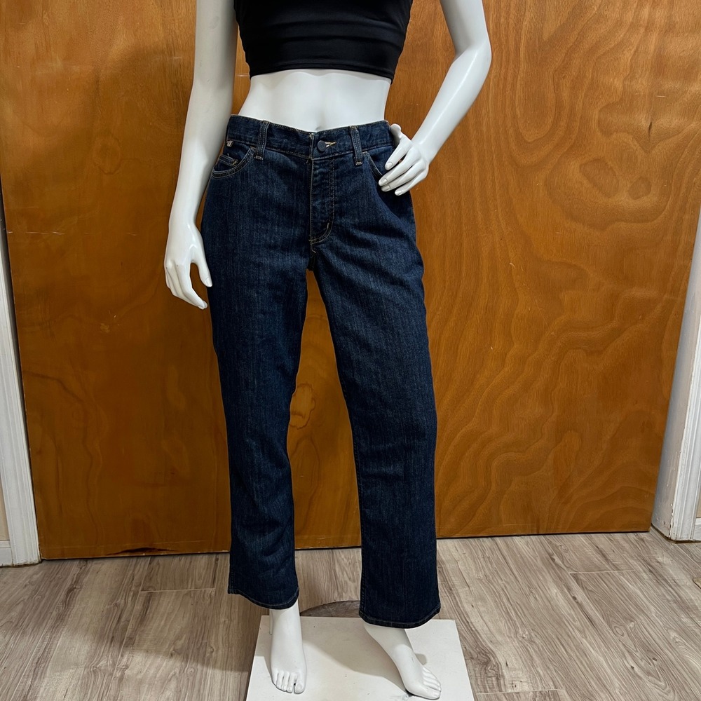 Carhartt FR Jeans Womens 12 Short Flame Resistant CAT 2 Dark Wash Denim 102688